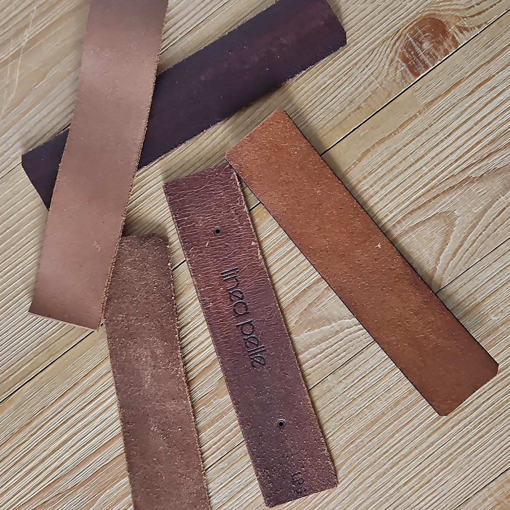 🌻Leather Straps 7" Repurposed Quality Leather Belts/handbags Hand Cut To Order - Picture 4 of 8
